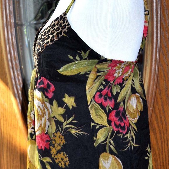 Kimchi Blue Leopard African Safari Print Spaghetti Strap Silky Camisole - Picture 6 of 8